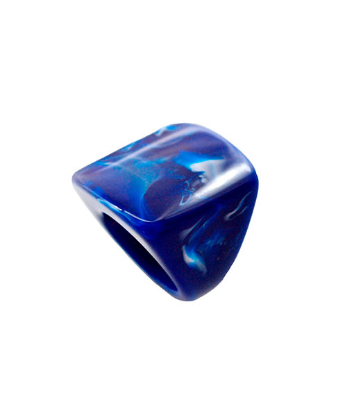 Anillo sello de resina azul